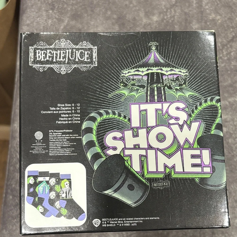 Beetlejuice Crew Socks set of 4 pairs